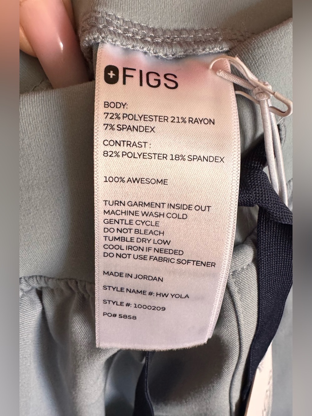 #525 NWT- FIGS High-Waisted Yola Scrub Pants Size Small Regular - Picture 10 of 11